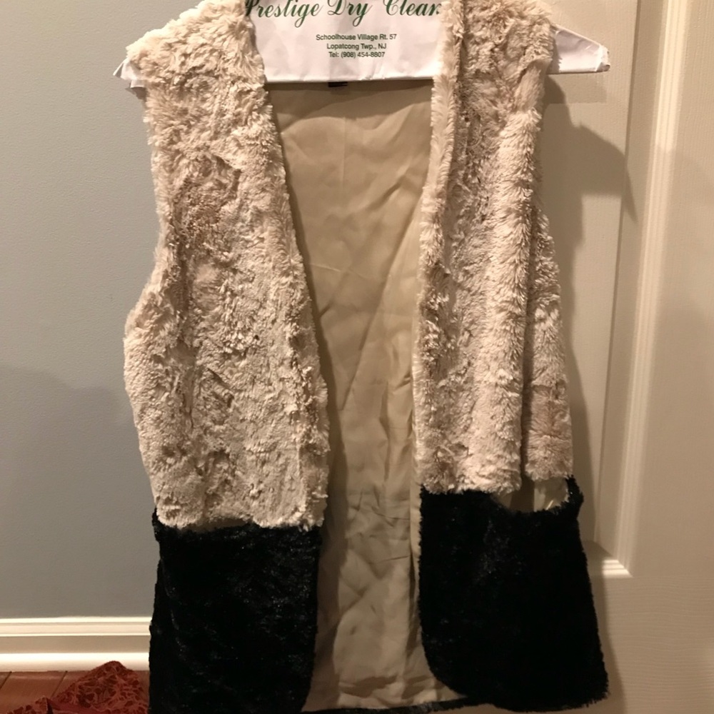 Aqua Faux Fur Vest